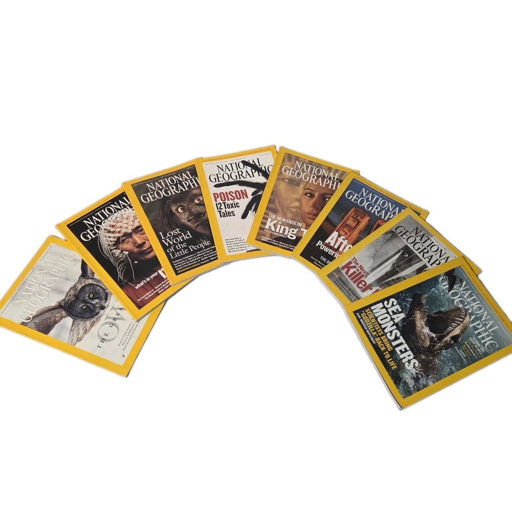 Lot 12 National Geographic ALL 2009 & 2010 Owls Poisons Lost World Sea Monsters